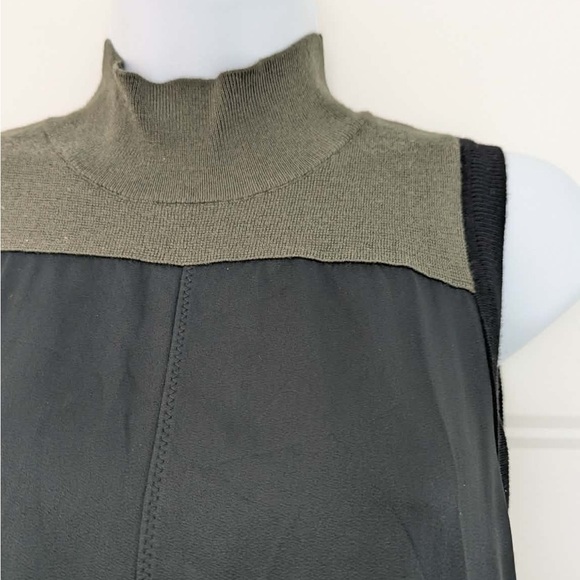 Rag & Bone Vivienne Colorblock Shift Dress Olive Black Sleeveless Size S - Picture 6 of 12